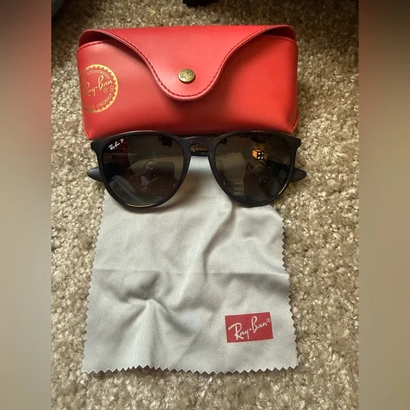Dark Red Ray-Ban Erika Frame Sunglasses - Picture 1 of 7